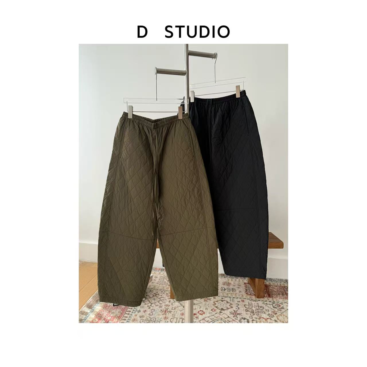 D STUDIO 宽松休闲气球棉裤 D3497