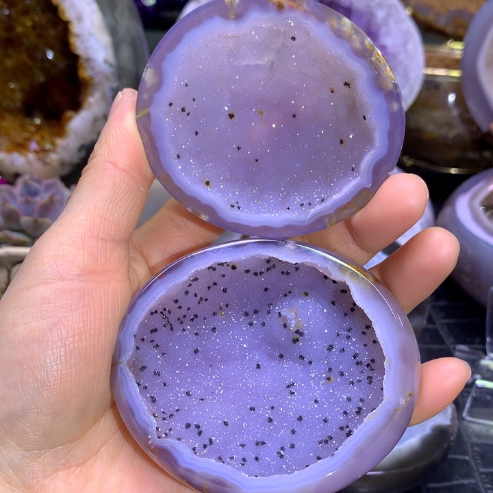 水晶蓝紫星空盆未镶嵌
