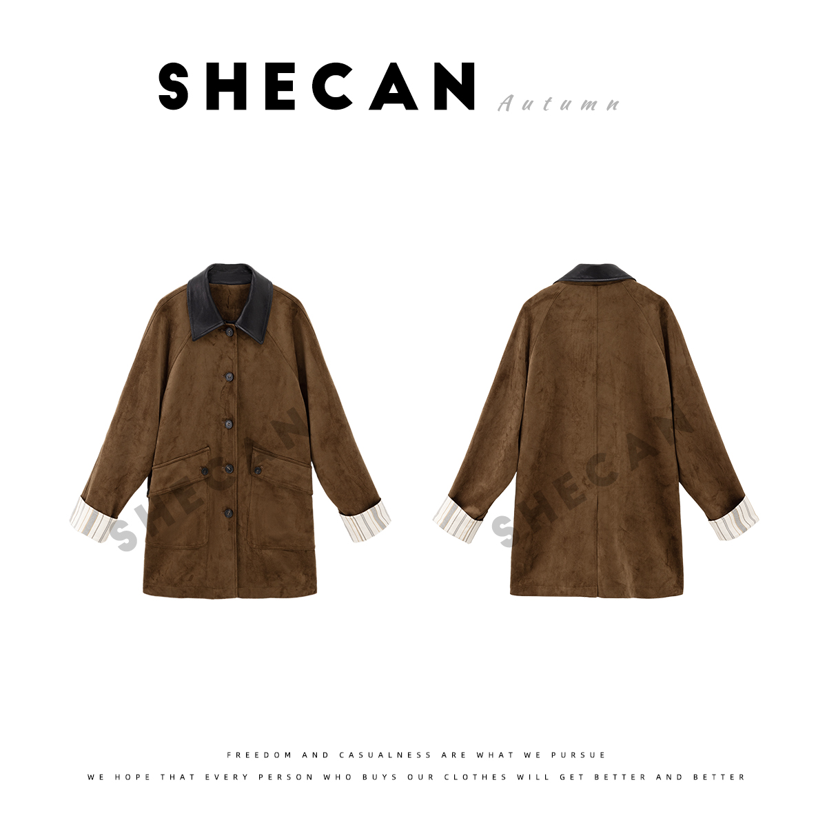 SHECAN【沿海公路】秋冬老钱松弛感针织开衫L5QC302