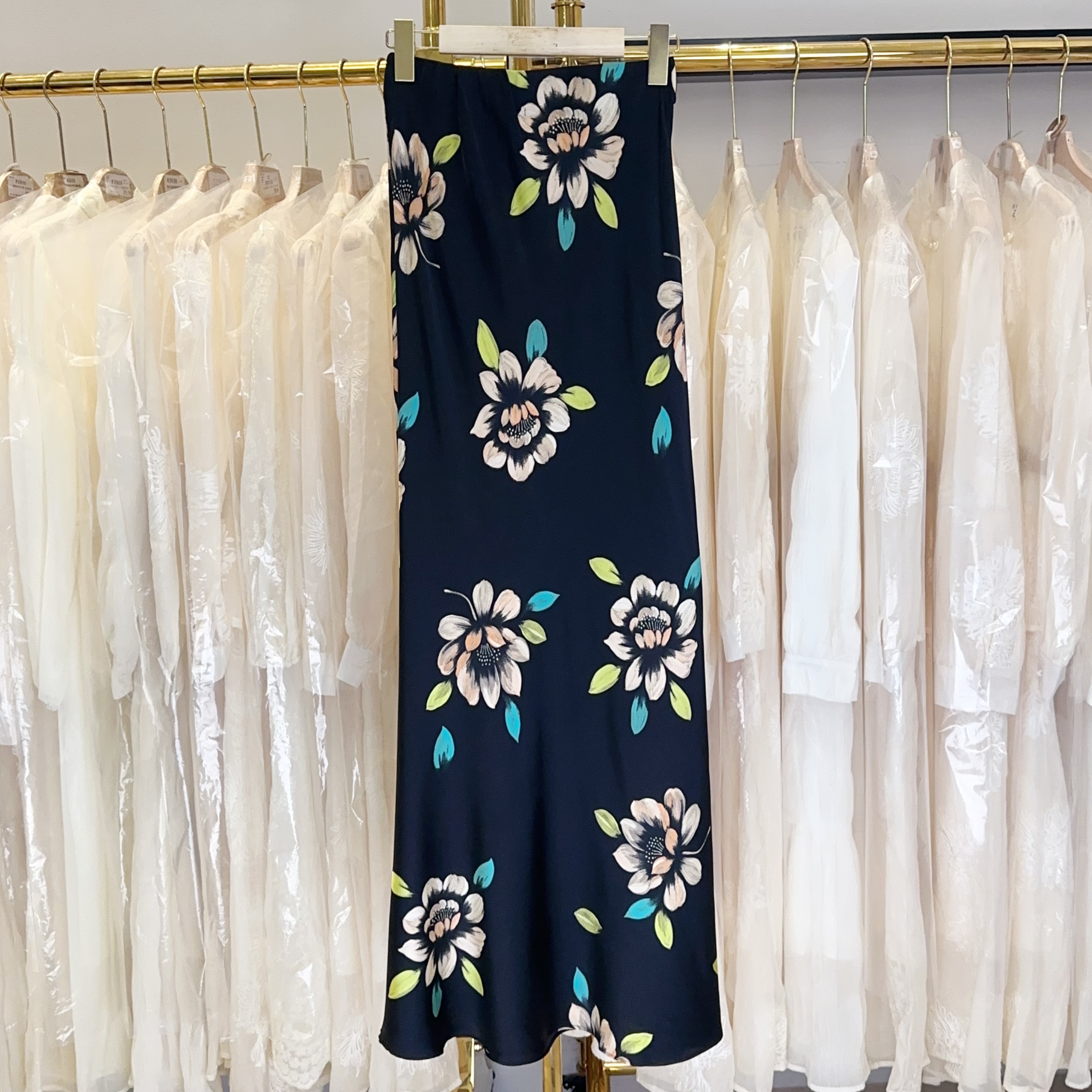 【RG5158】小黑裙半身裙女2025春秋新款小个子大摆裙伞裙高腰裙子