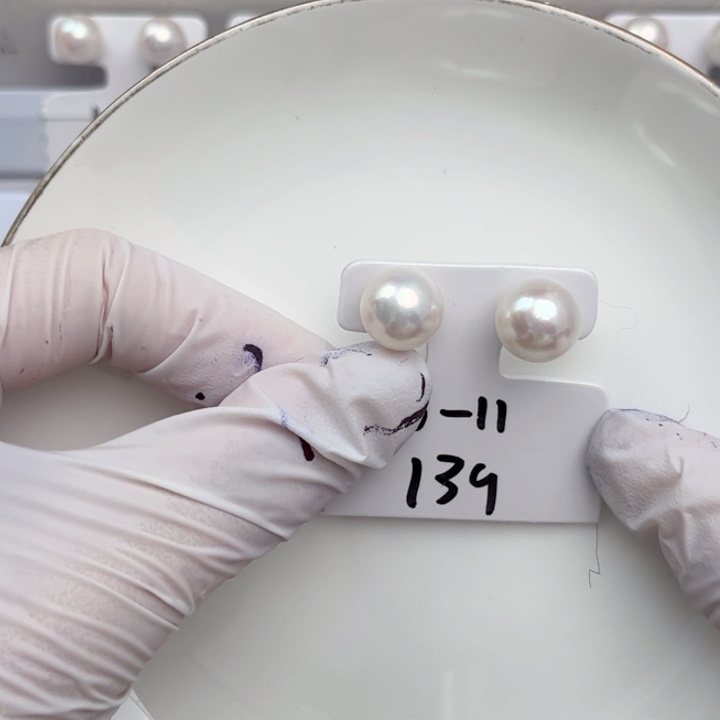 淡水珍珠耳饰银S925镶嵌