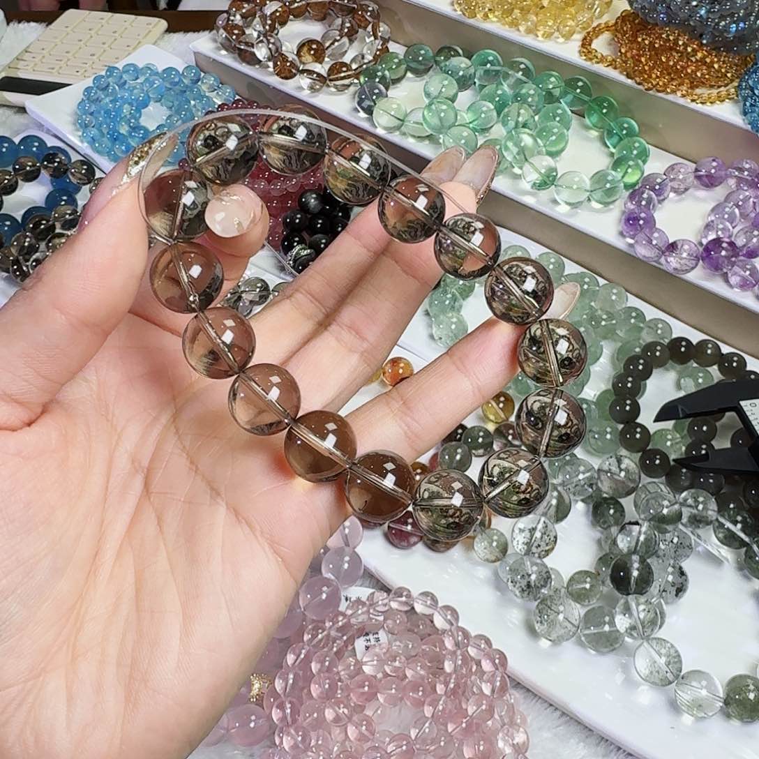 水晶手链未镶嵌灿***✨茶晶13