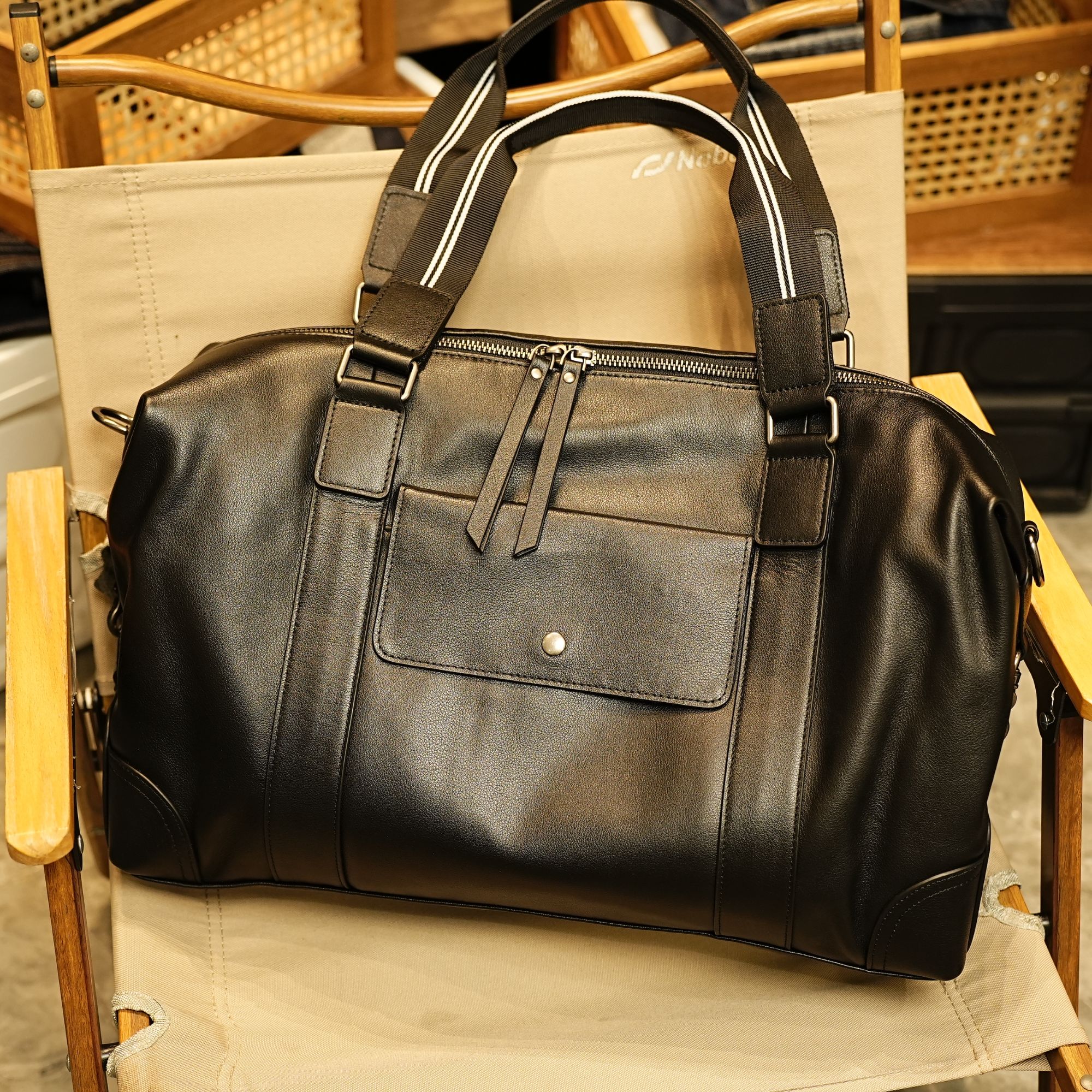 【硬阁造物】男士出差旅行包头层牛皮手提包行李包牛皮大号