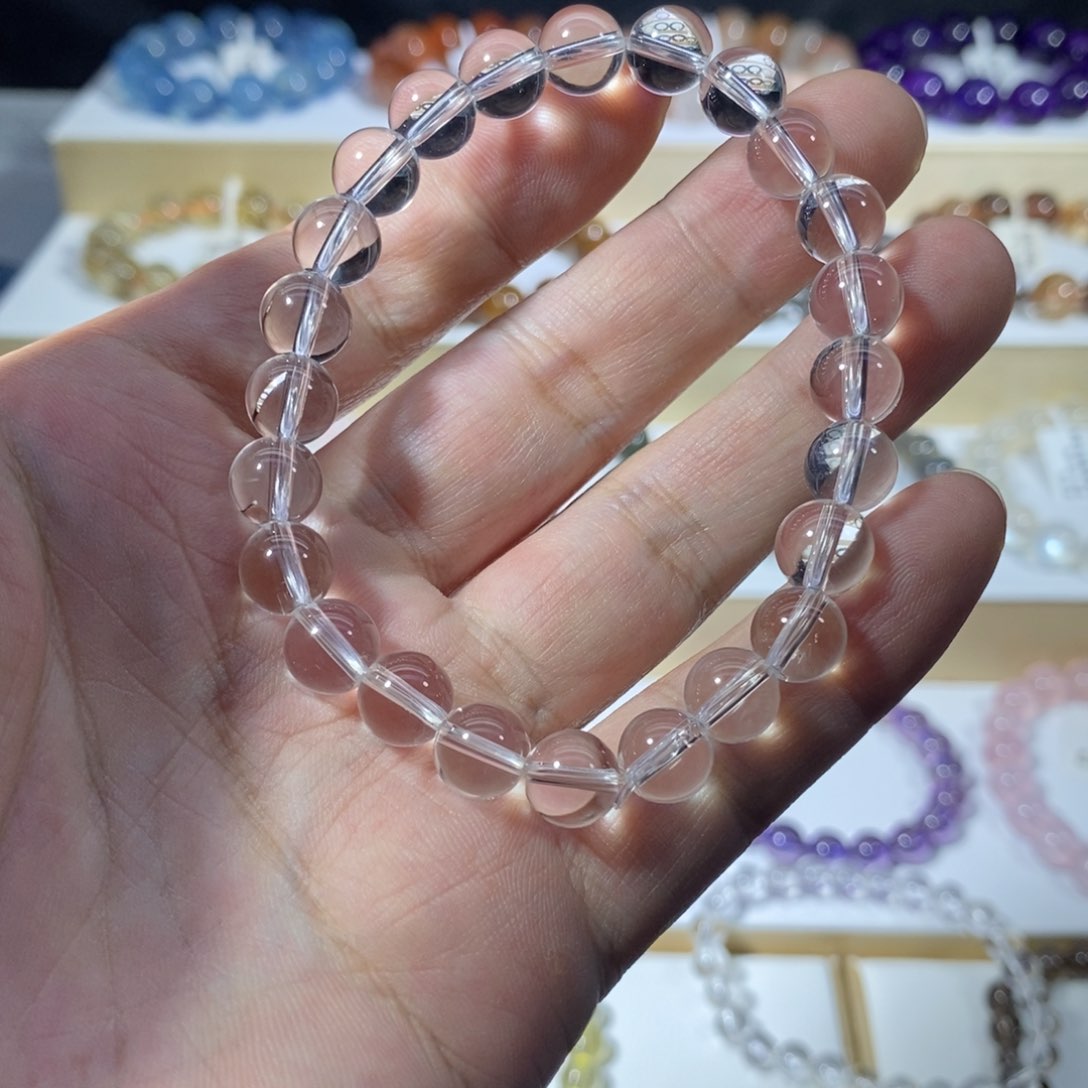 水晶手链未镶嵌白水晶8mm 