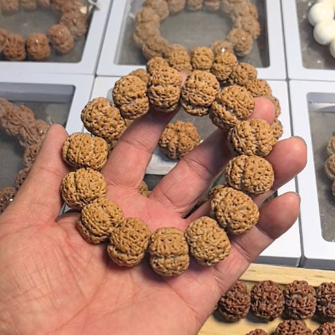 金刚菩提手串梁梅花大金刚手串，精挑细选，原皮原色