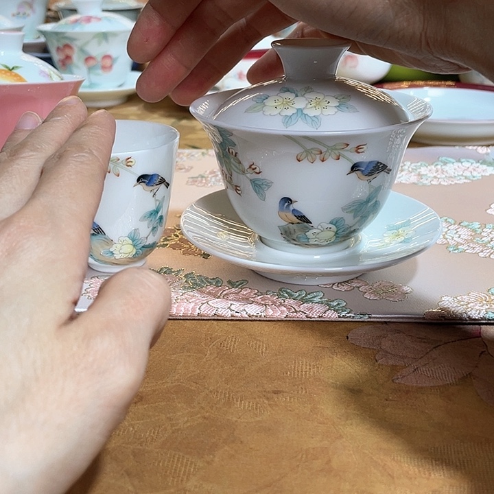 【闪购商品】s****e喜上眉梢盖碗➕配套杯哈哈哈