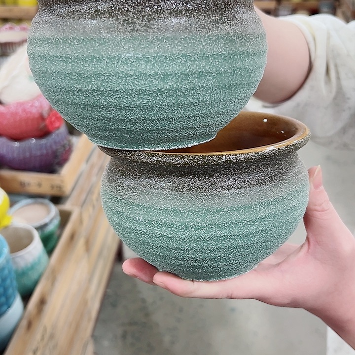 有孔.凑满10元发货多肉陶瓷花盆！