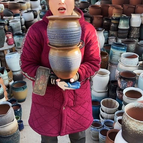 19口19高瑕疵盆子。