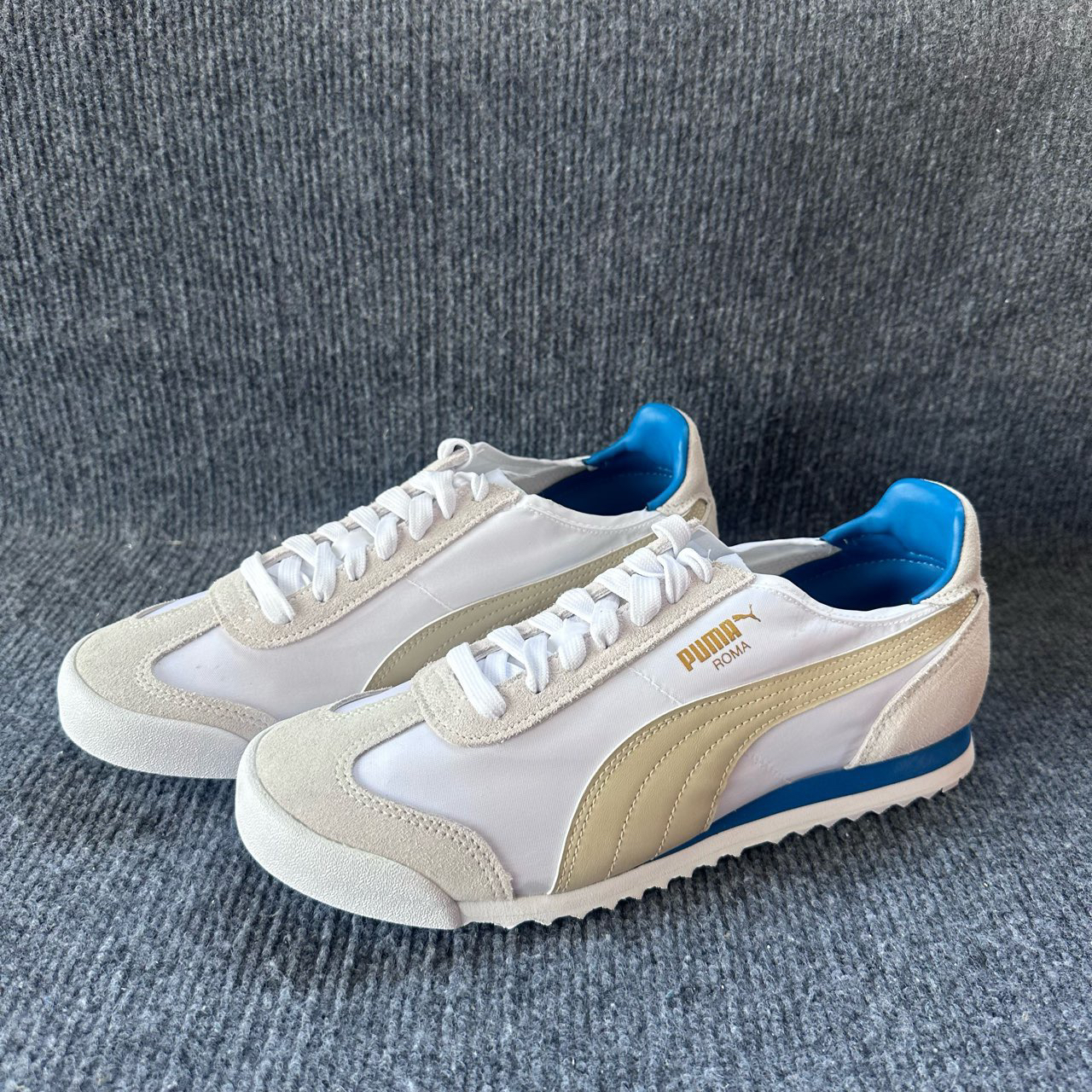 41码 PUMA Roma 低帮生活休闲鞋 白蓝 轻微污渍 配盒 362408 32