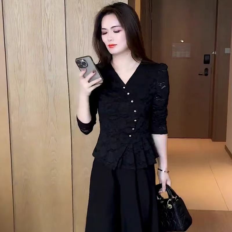 JIANFEI/简妃TYF6620（聚水潭） V领长袖百搭休闲时尚女士长袖