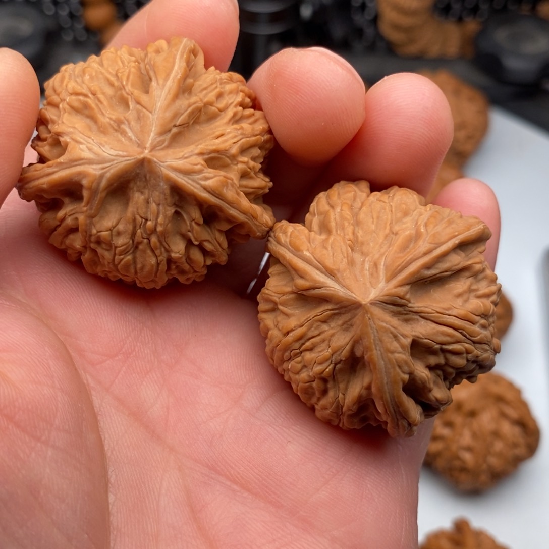 文玩核桃把件38+三棱