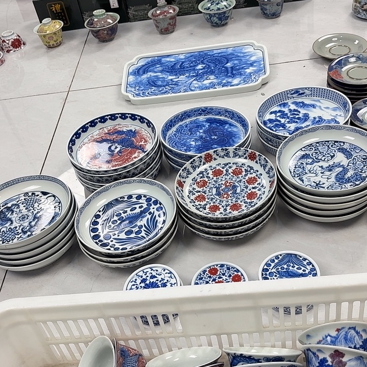 百***合瓷片釉里红缠枝莲大压手杯景德镇拍一发4