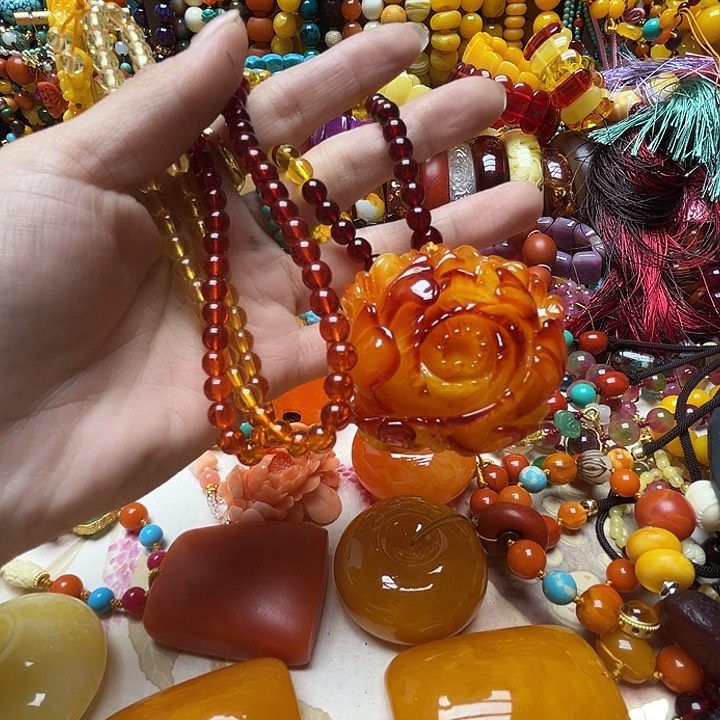 树脂制品7100花开富贵俏色