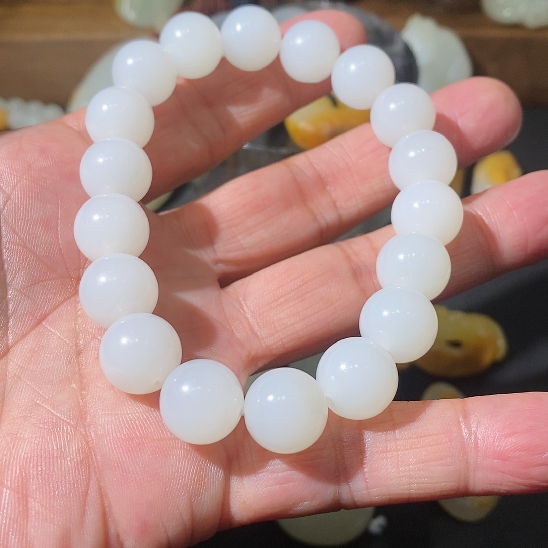 未镶嵌和田玉（白玉）车挂明**付