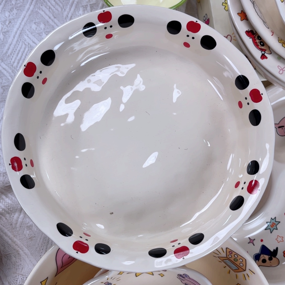 陶苹果小狗8.5寸深盘