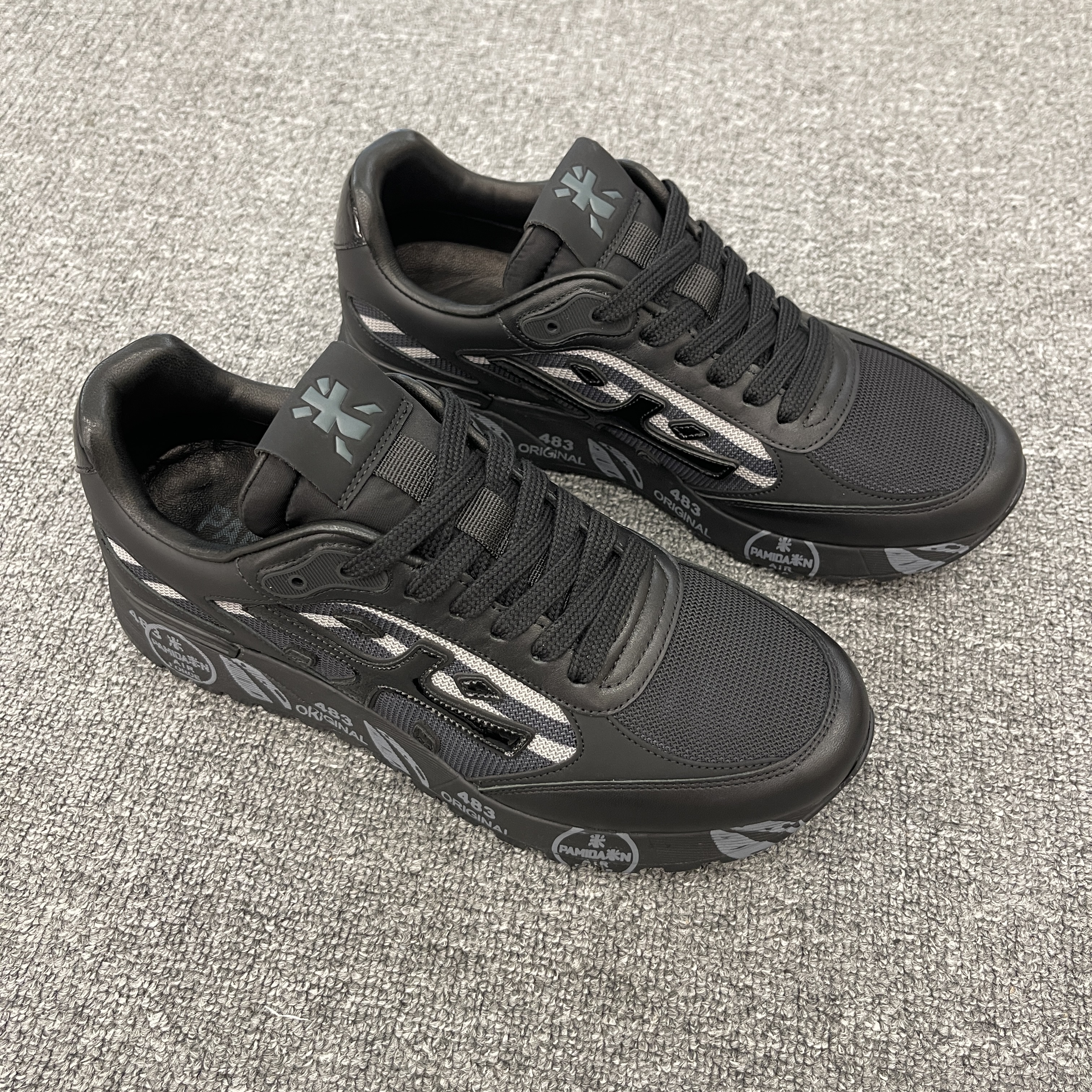 休闲鞋高端意大利SIDAN品牌2025新款米字鞋百搭舒适潮流新款男鞋