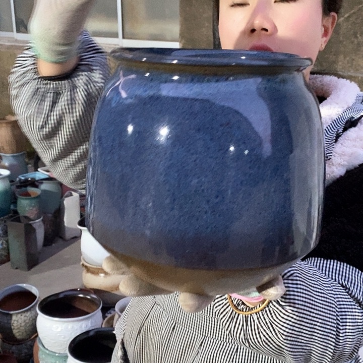 紫砂花盆瑕疵口15高20