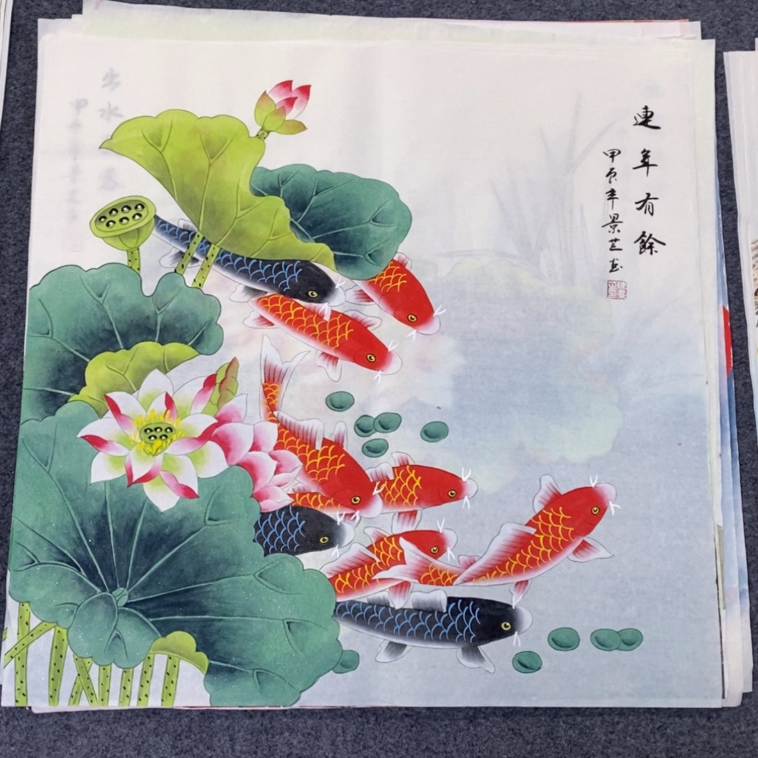 国画尺寸68✖️68工笔斗方画画画