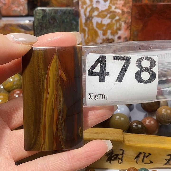 硅化玉未镶嵌天然北票树化玉吊坠