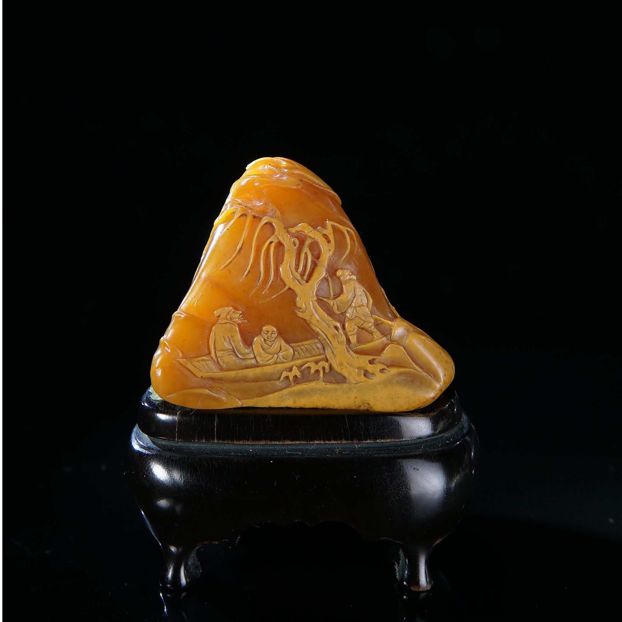 31橘皮红田黄石江上诗情（叶子-省级）/7257140T北京中保拍卖