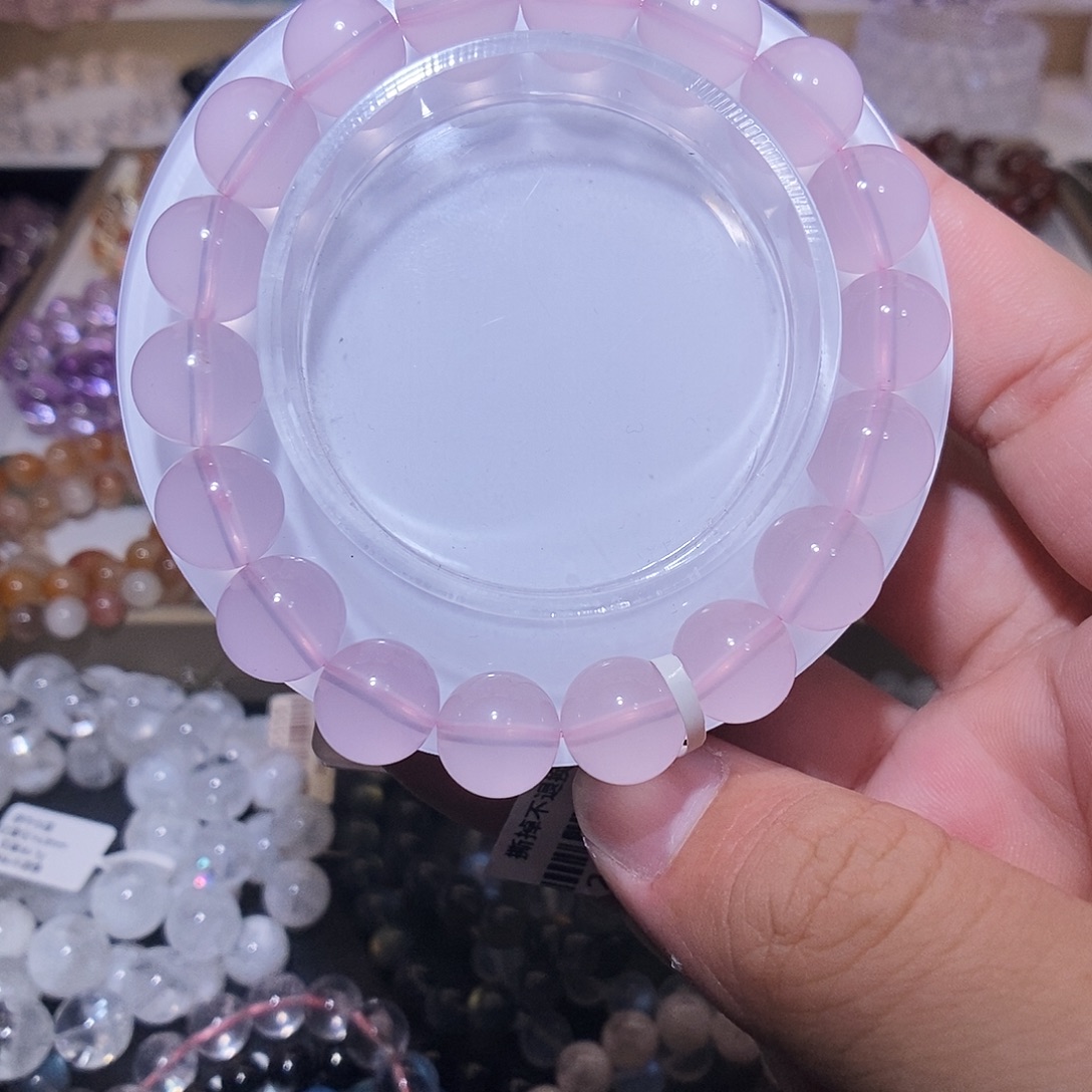 水晶未镶嵌手链马粉10.5mm