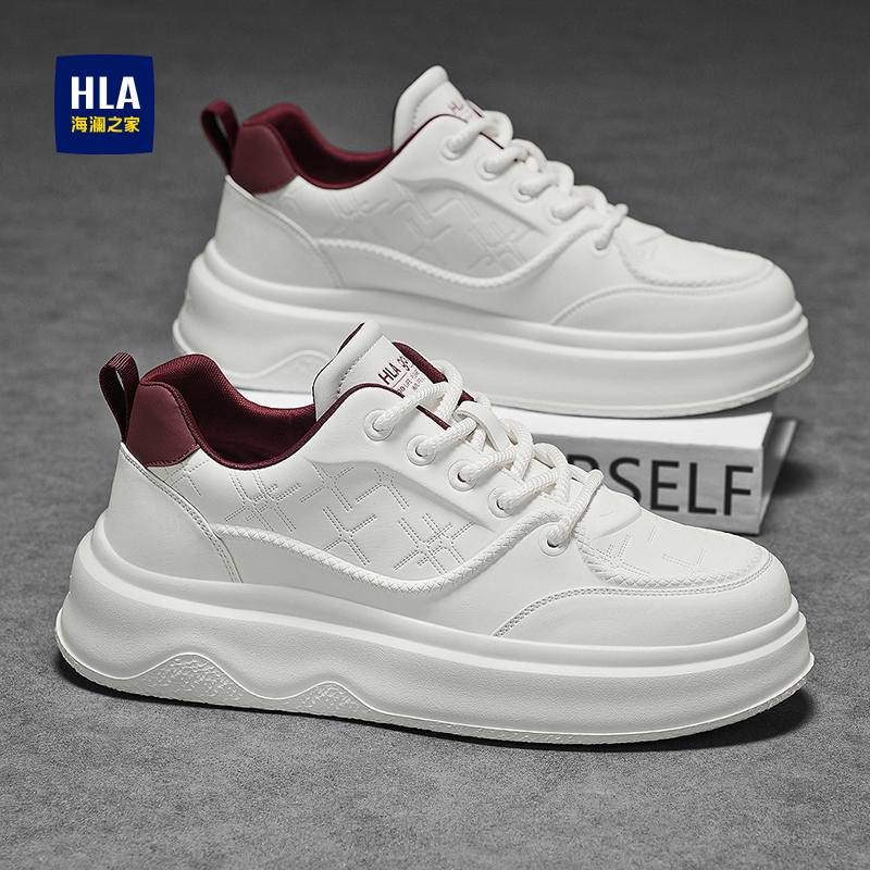 HLA/海澜之家男鞋秋季新款百搭时尚休闲板鞋厚底增高男士休闲鞋