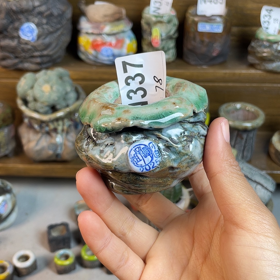 坛子姐花盆小白孤品 内口3.2百搭