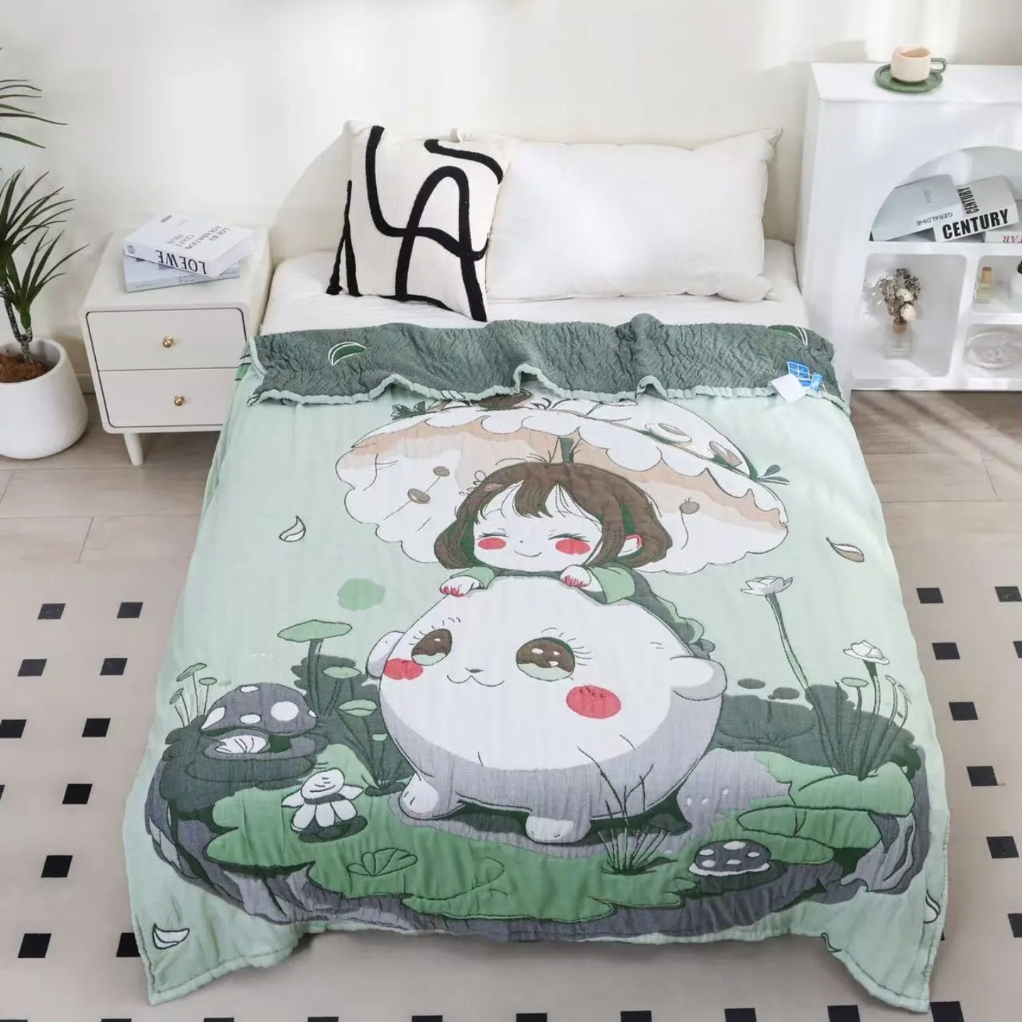【小女孩】150*200cm纯棉柔软舒适多功能泡芙被