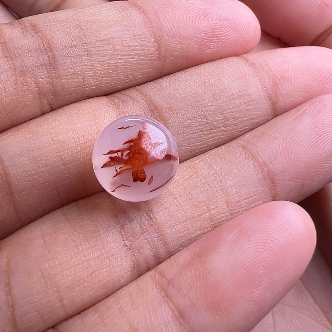 南红玛瑙未镶嵌珠宝奇石特色飘花圆珠11.6mm