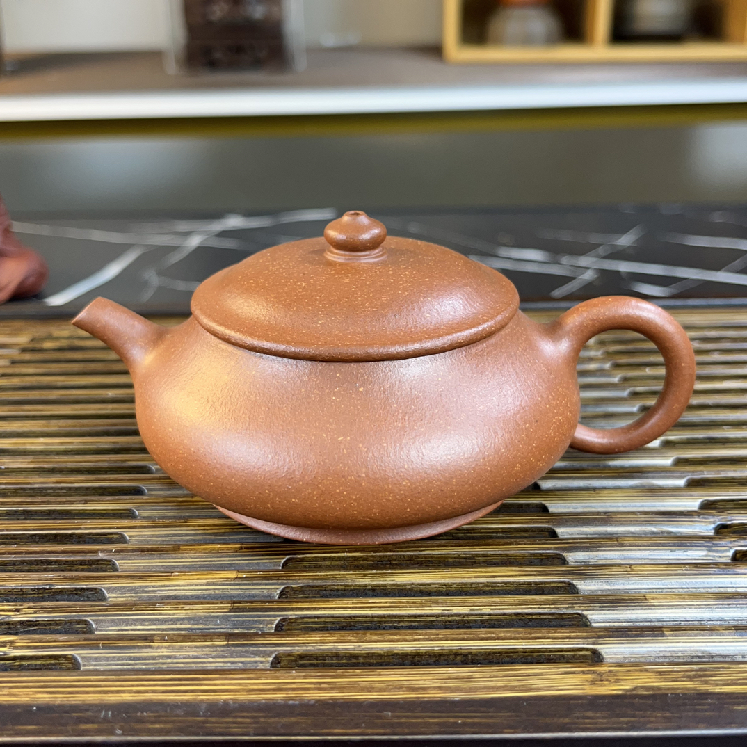 全手工红降坡200cc明炉壶紫砂壶