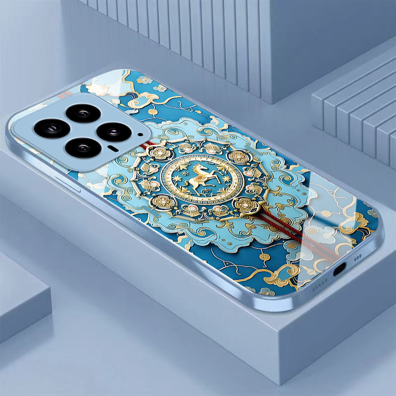 花盘马小米14手机壳23127PN0CC轻奢散热全包防摔高级感耐脏玻璃壳