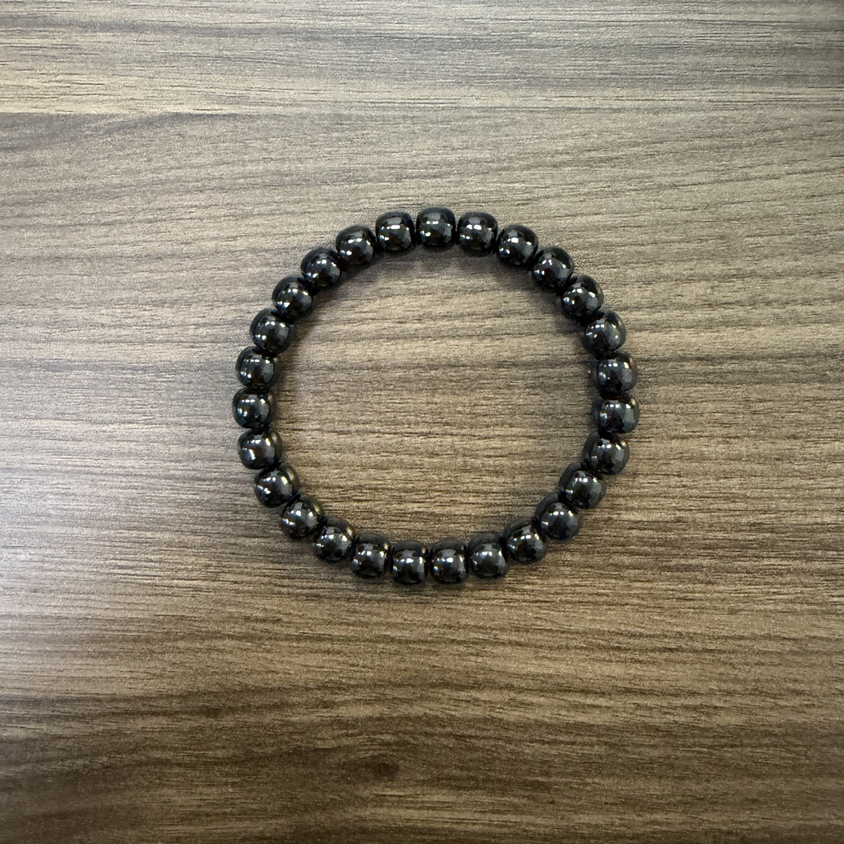 SC038和田玉黑青手串单珠7X8mm