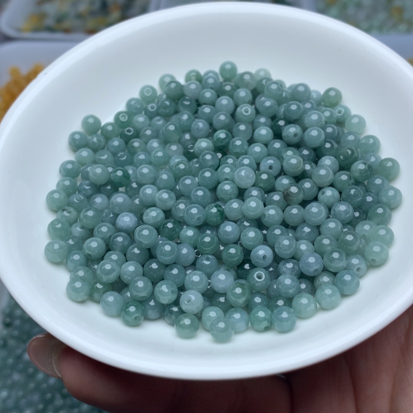 【闪购商品】翡翠手链未镶嵌卡4.8蓝水100颗