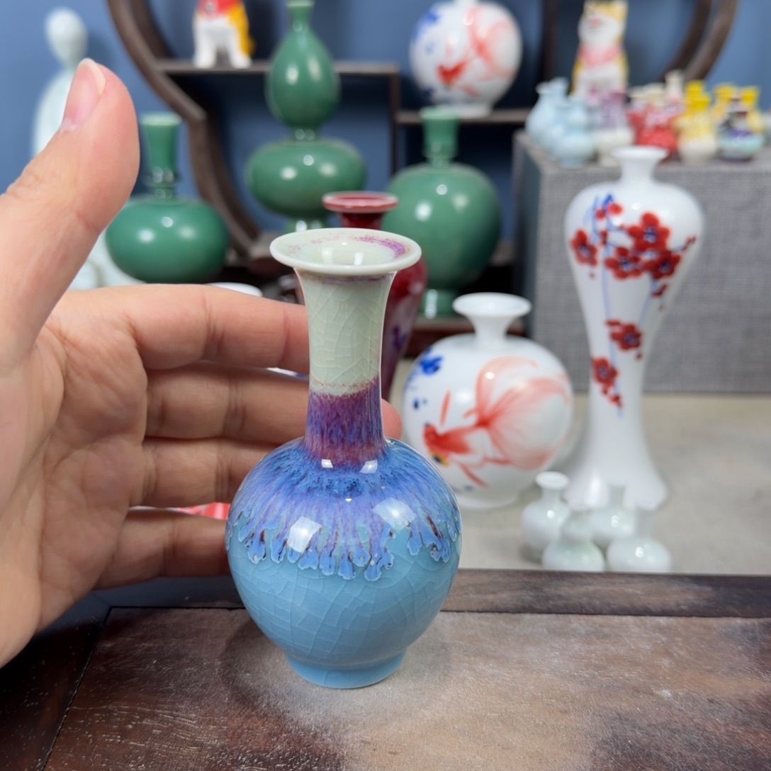 陶瓷手工小花器摆件