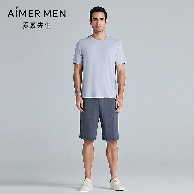 先生25SS凉感醇享家居圆领短袖+短裤NS43M231