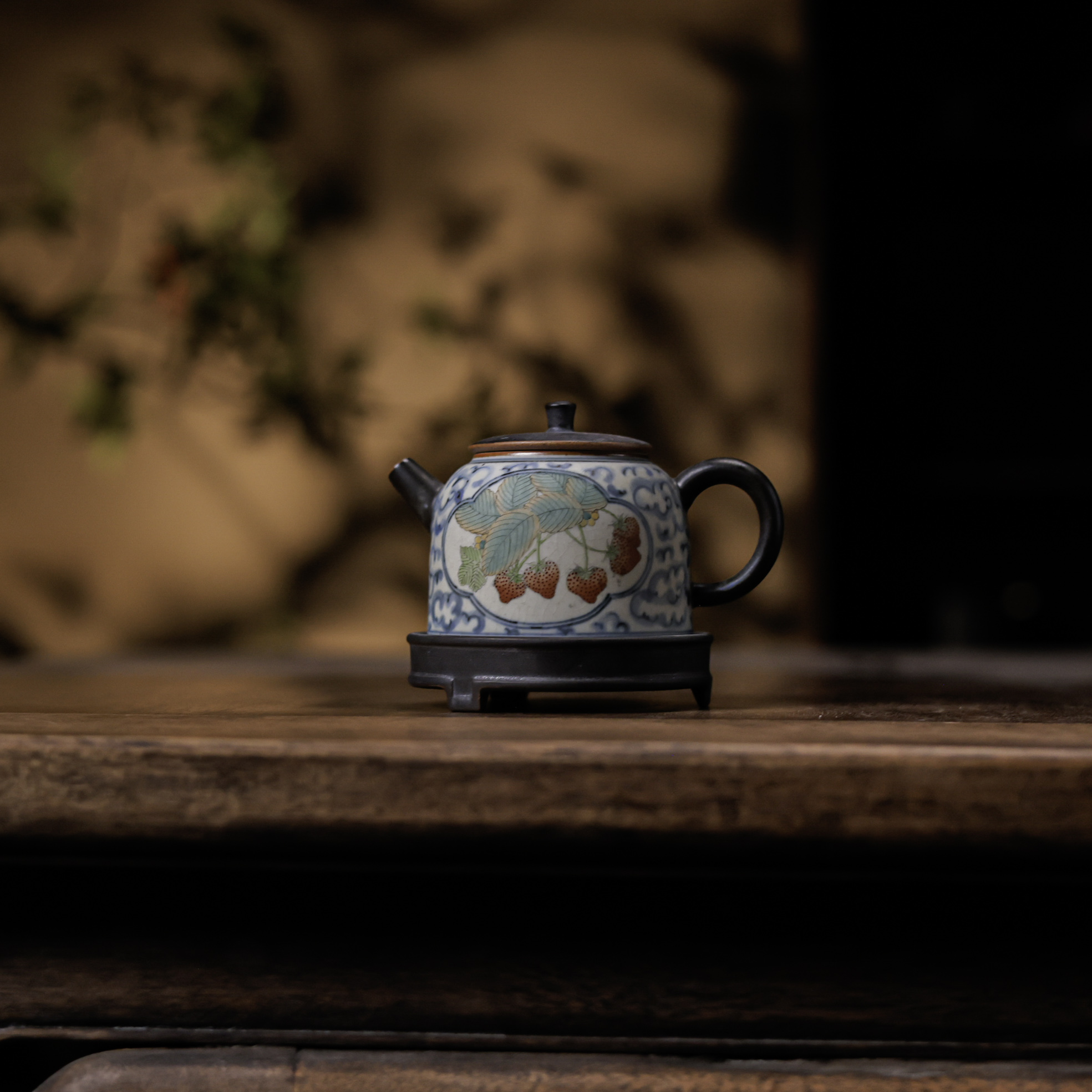 【小田甄陶】开窗草莓-朴云堂-壶（朴壶0087）