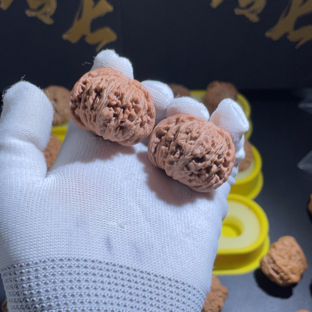 文玩核桃把件3号全品39肉球粉红楼