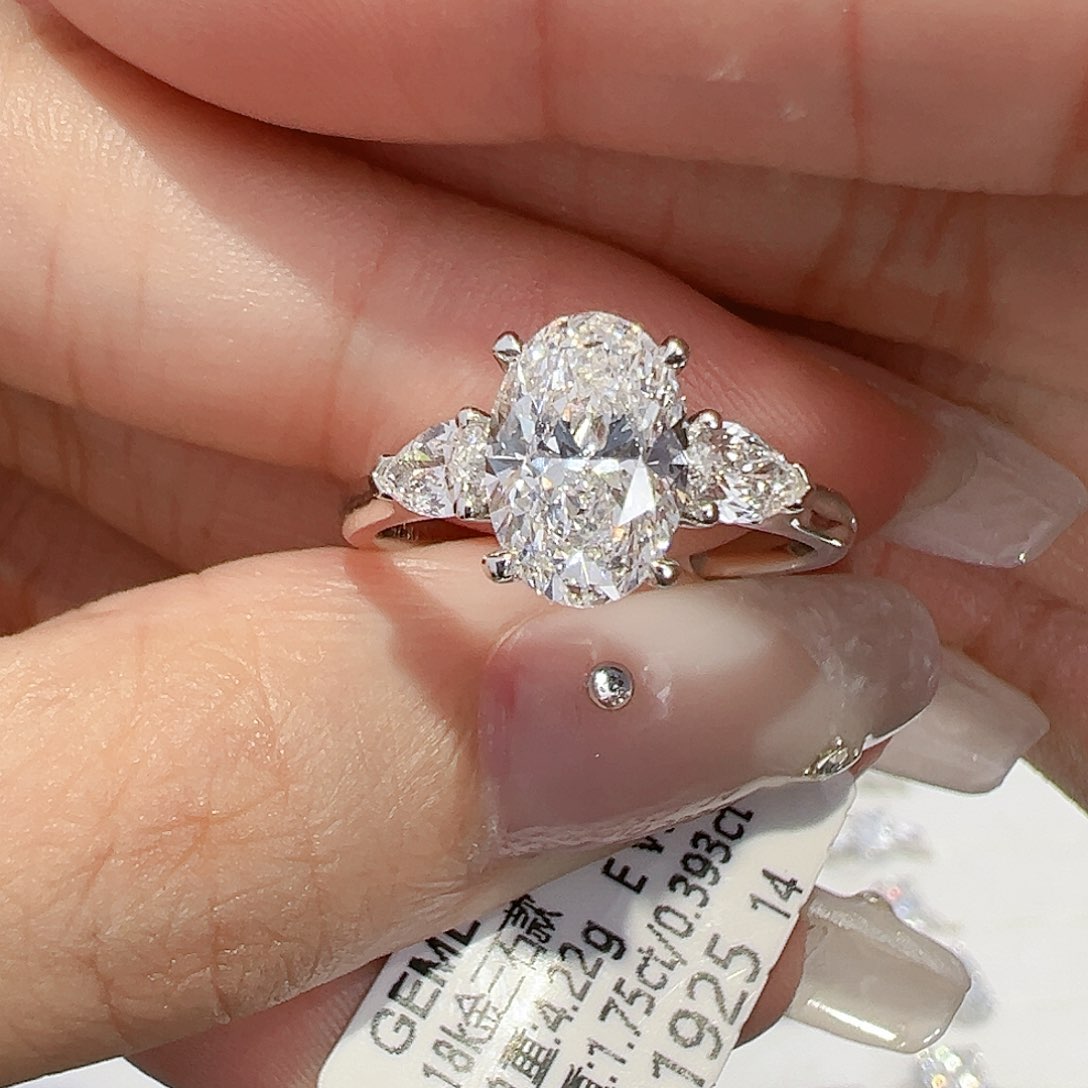 实验室培育钻石18K金镶嵌1.75