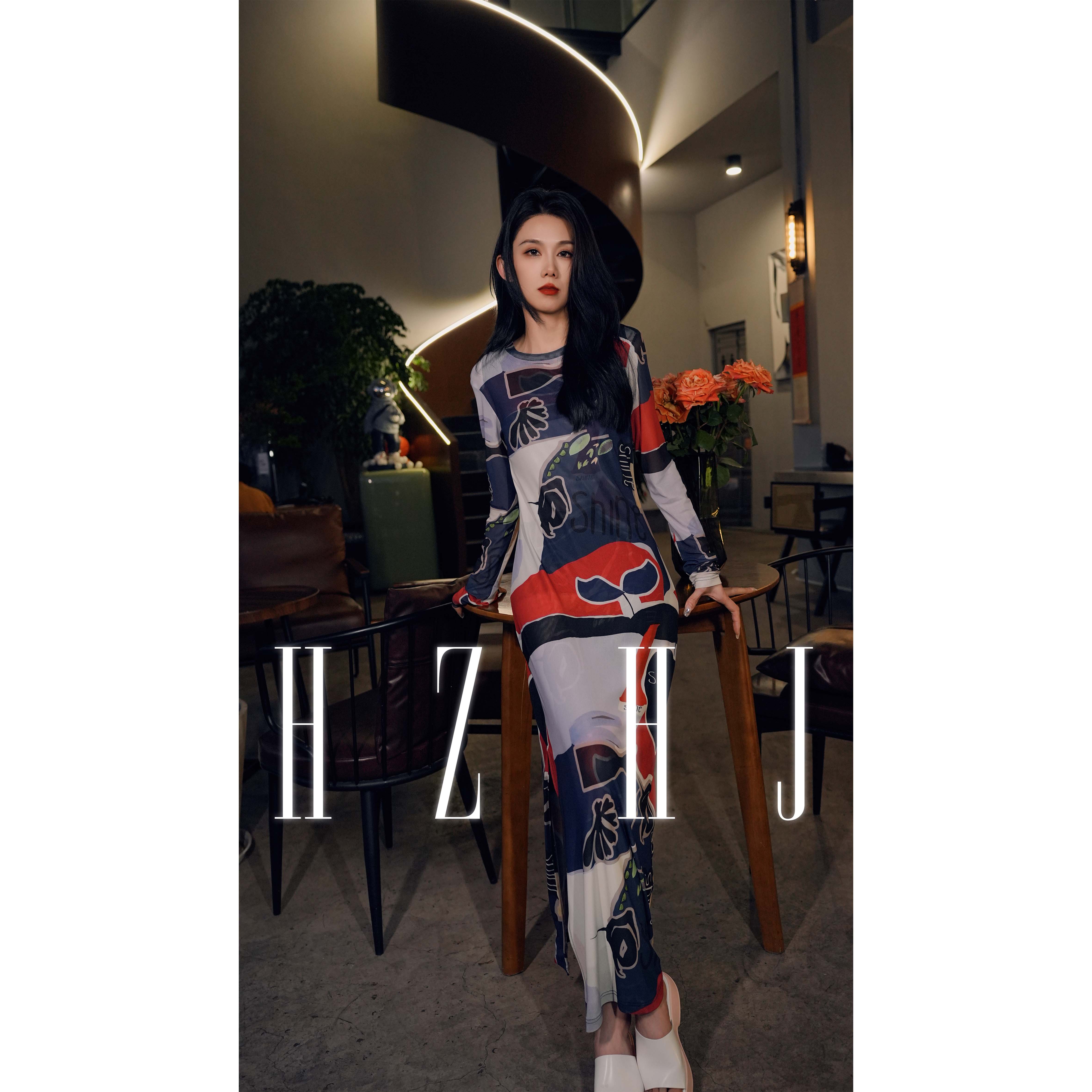 HZHJ新款原创   SunShine连衣裙 显瘦长袖法式洋气御姐高定316