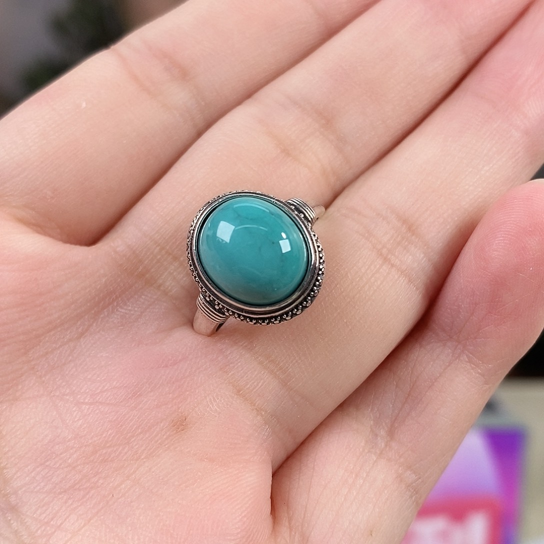 行****绿松石银S925镶嵌珠宝奇石