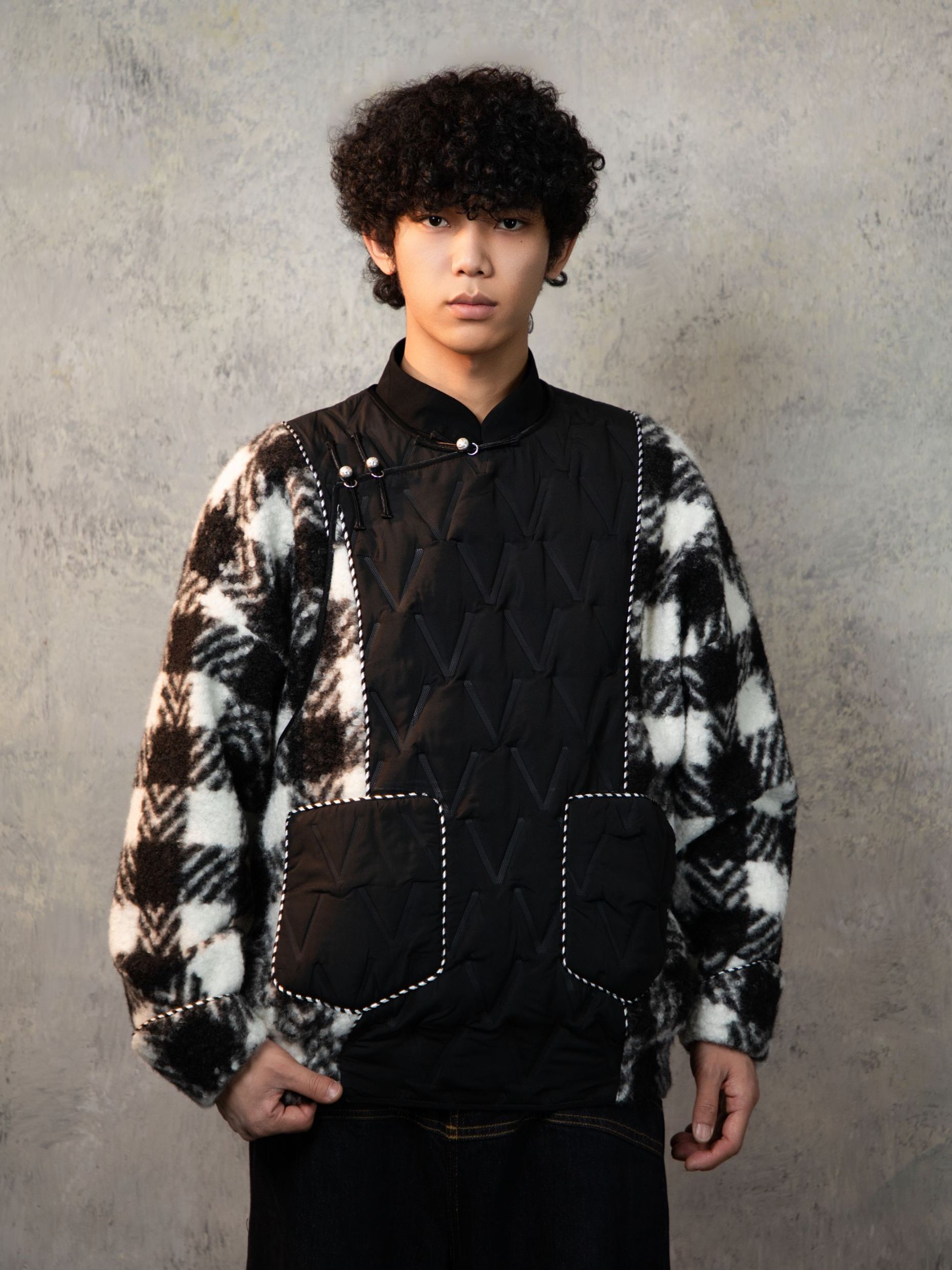 十方造物｜﹝轨迹﹞设计师原创男女同款时尚秋冬阔版马蹄袖夹克棉服