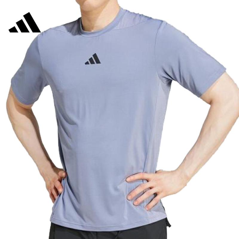 adidas阿迪达斯【同】男子运动休闲短袖T恤JI8185