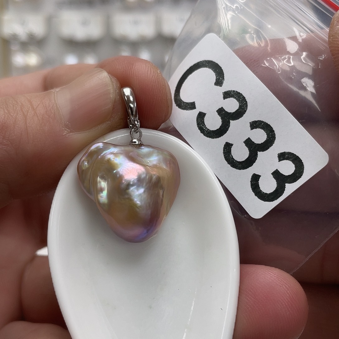 淡水珍珠颈饰银S925镶嵌