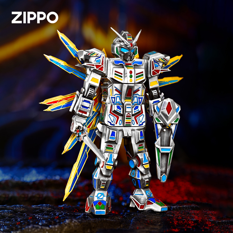 zippo打火机【高档礼品】磁吸高达机甲战士官方正品煤油防风DYX1