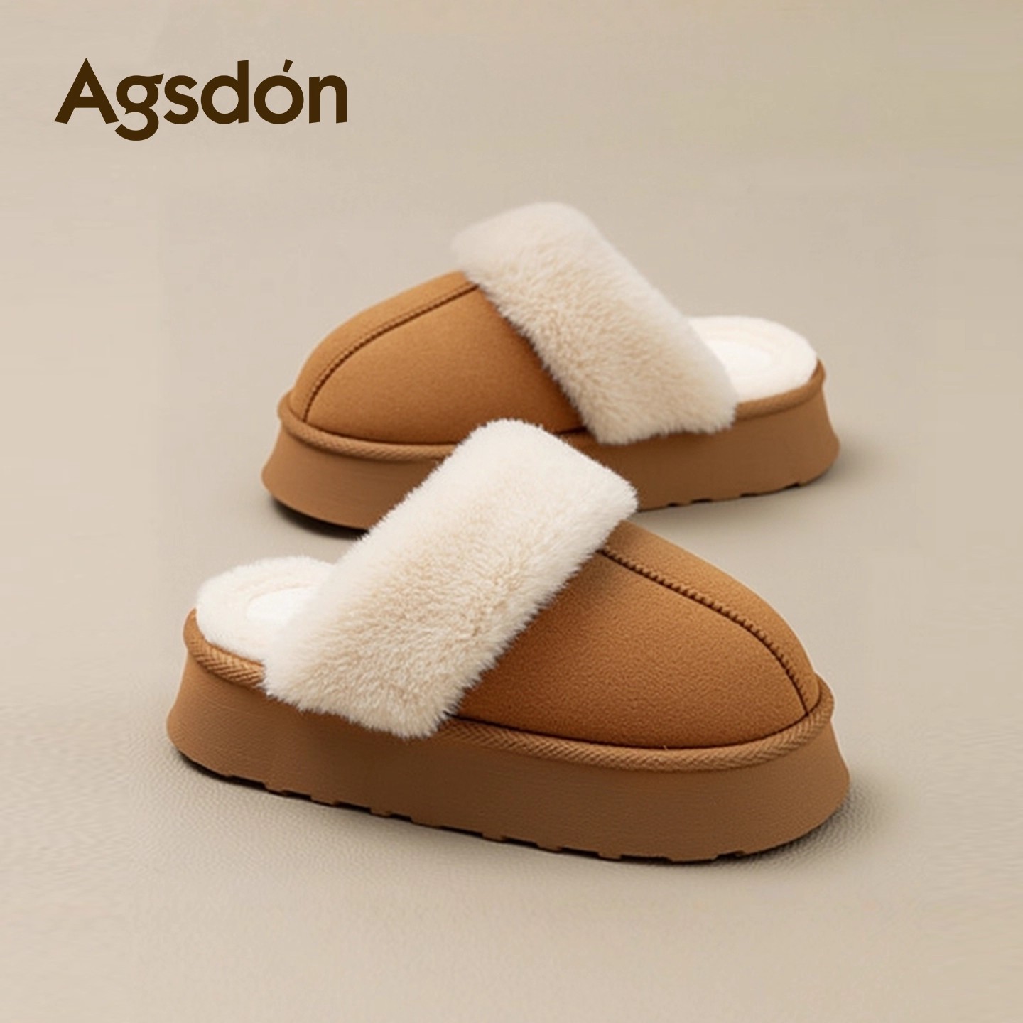 厚底雪地靴女2025新款冬季一脚蹬毛毛包头拖外穿加绒保暖棉拖鞋