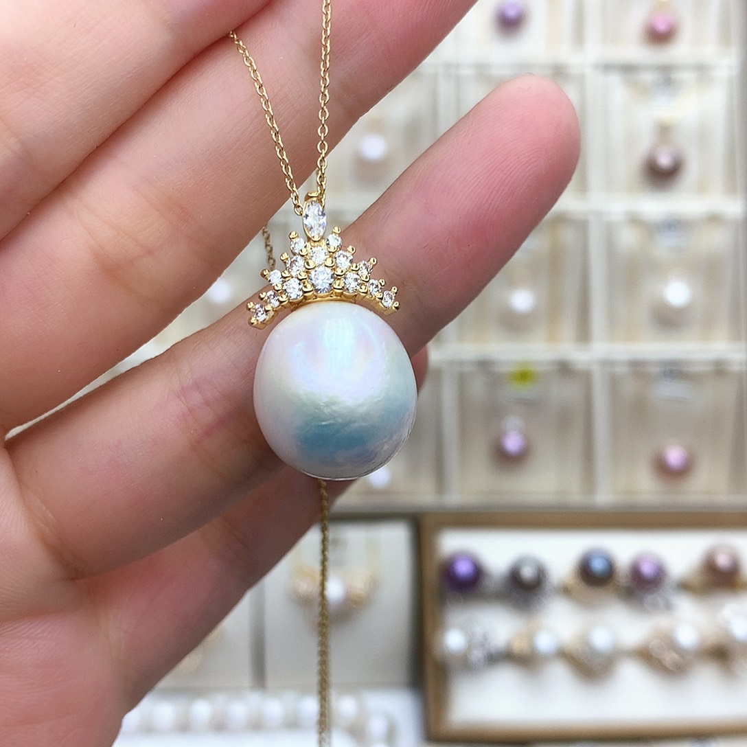 淡水珍珠颈饰合金