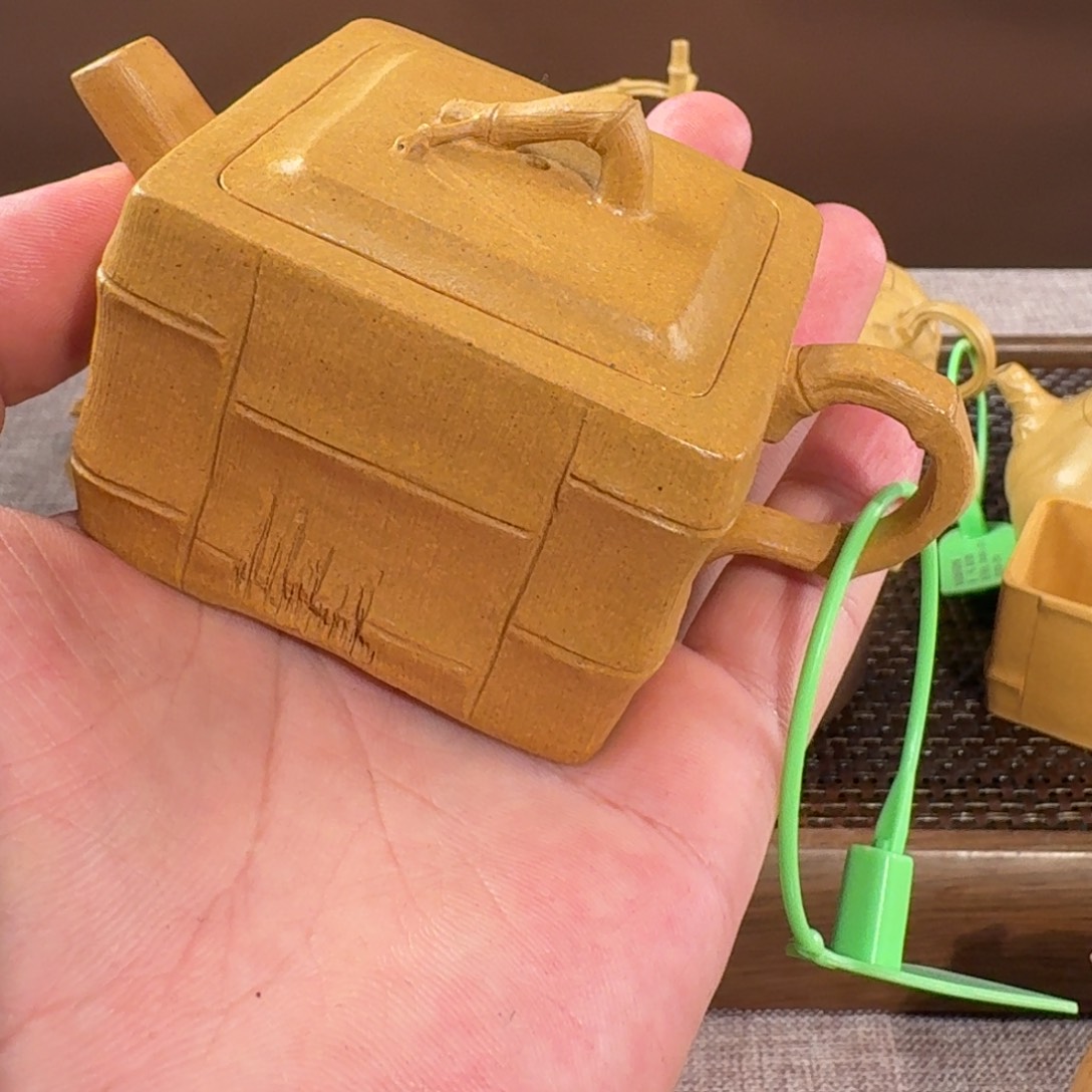 紫砂茶壶四方灵竹