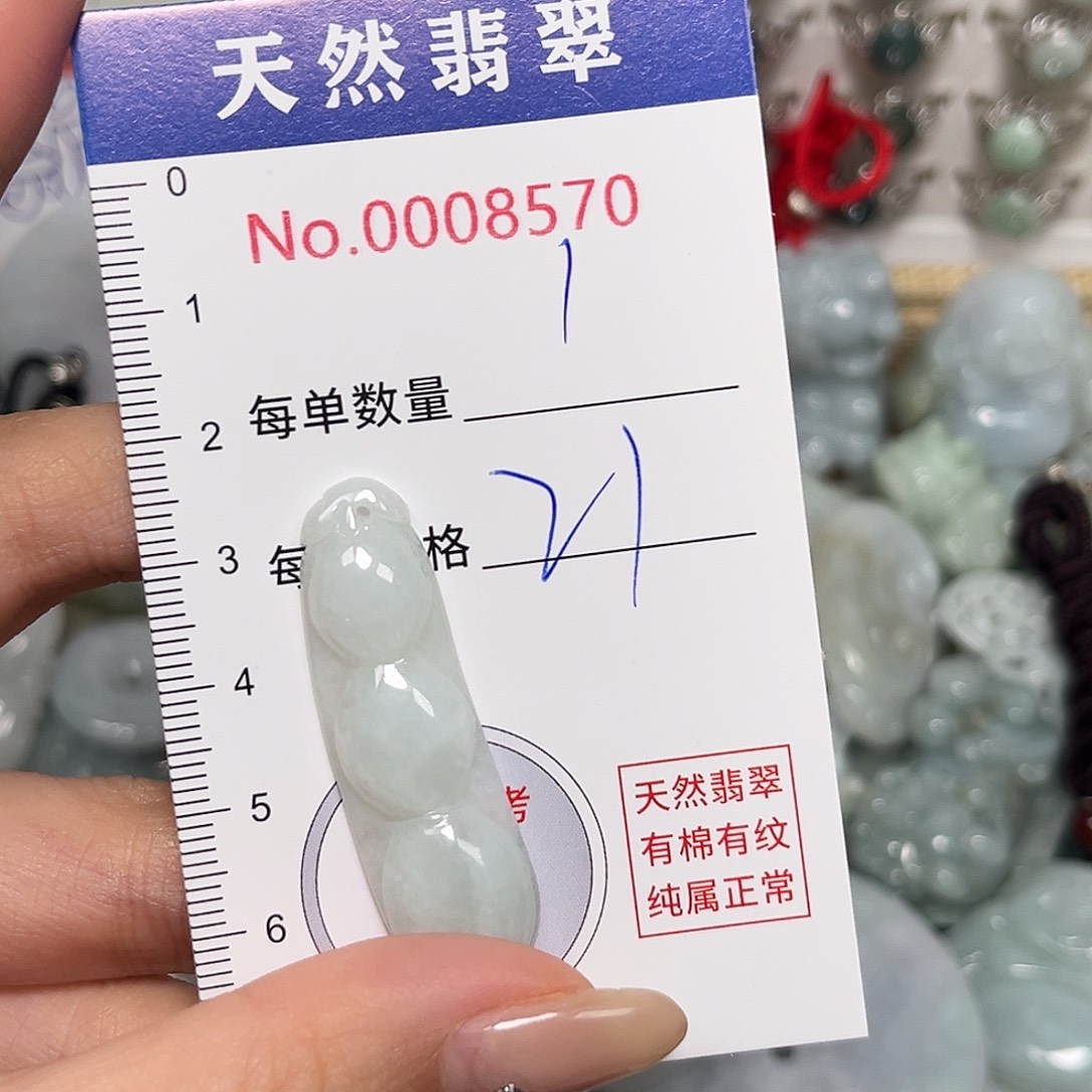翡翠未镶嵌颈饰豆子