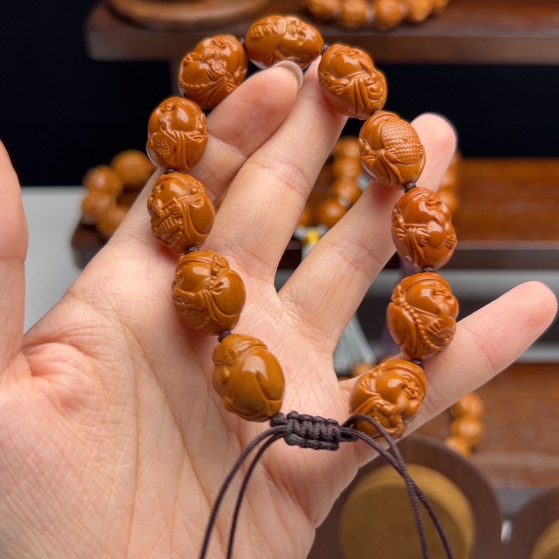 席***华橄榄核手串/手链小财神