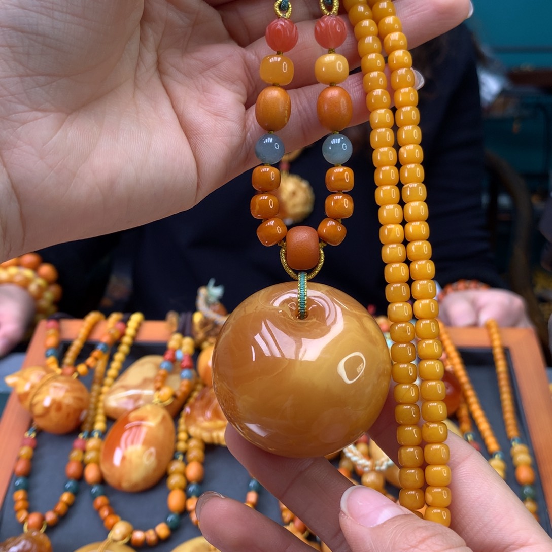 蜜蜡未镶嵌颈饰天然